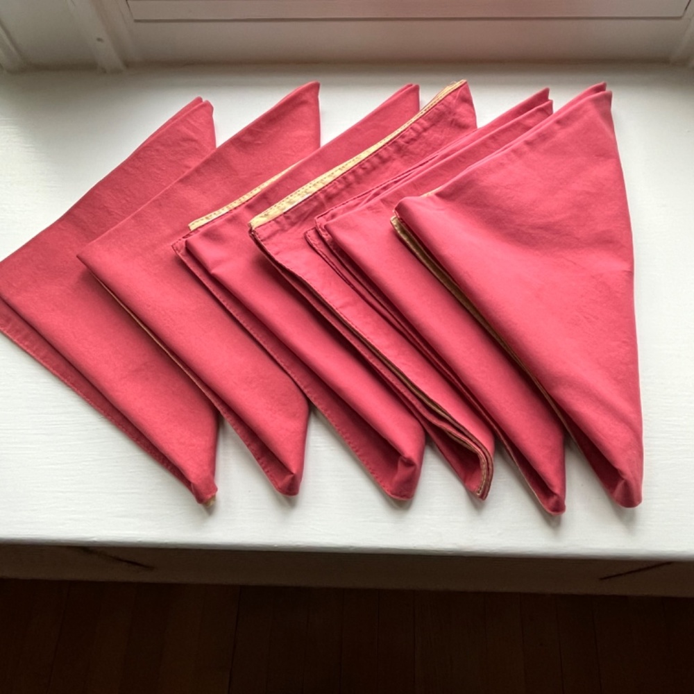Six New Reversible Cotton Cloth Napkins